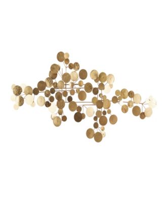 CosmoLiving - Gold Metal Plate Wall Decor 61" x 2" x 31"