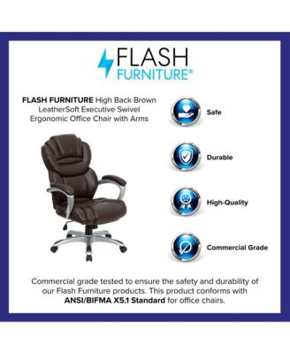 High Back Executive Swivel Ergonomic Office Chair With Accent Layered Seat/Back