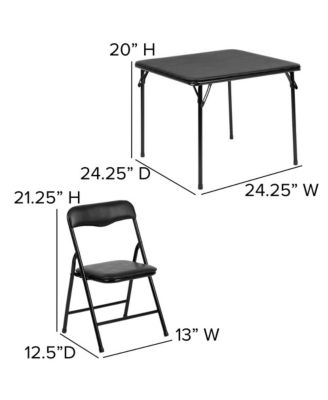 Kids 3 Piece Folding Table And Chair Set - Kids Activity Table Set