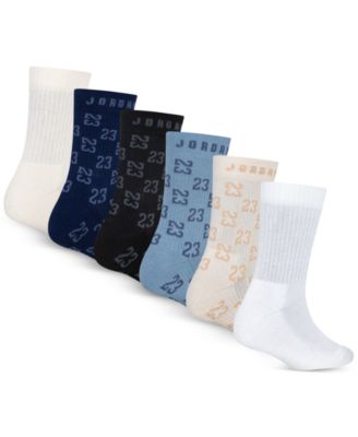Kids 7-11 6-Pack Monogram Essential Crew Socks