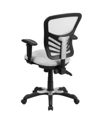 Mid-Back Mesh Triple Paddle Swivel Ergonomic Office Chair With Adjustable Arms