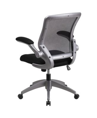 1 PC Metal Mid-Back Mesh Swivel Ergonomic Task Office Chair With Frame & Flip-Up Arms