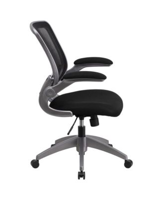 1 PC Metal Mid-Back Mesh Swivel Ergonomic Task Office Chair With Frame & Flip-Up Arms