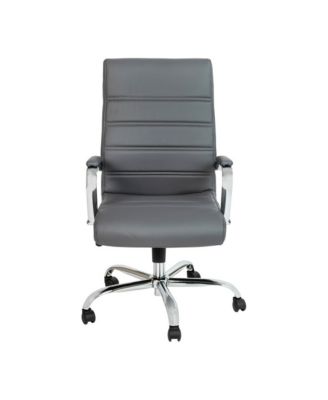 1 Pc Faux Leather Padded Arm Contemporary High-Back Office Chair