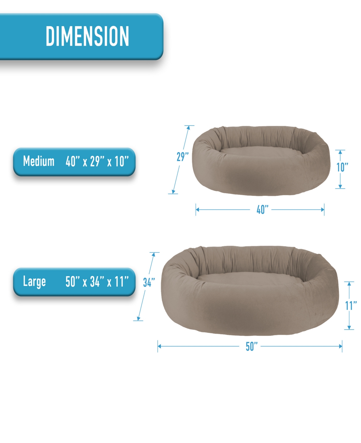 Arlee Home Fashions Orbit Memory Foam Pet Bed