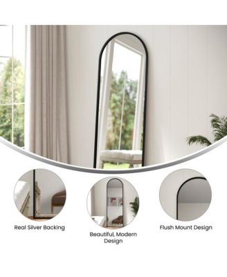 Muriel Arched Metal Framed Wall Mirror For Entryways, Dining Rooms, And Living Rooms