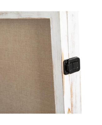 Wood Shadow Box Display Case - Solid Wood With Acrylic Window - Security Latch - For Mementos And Keepsakes