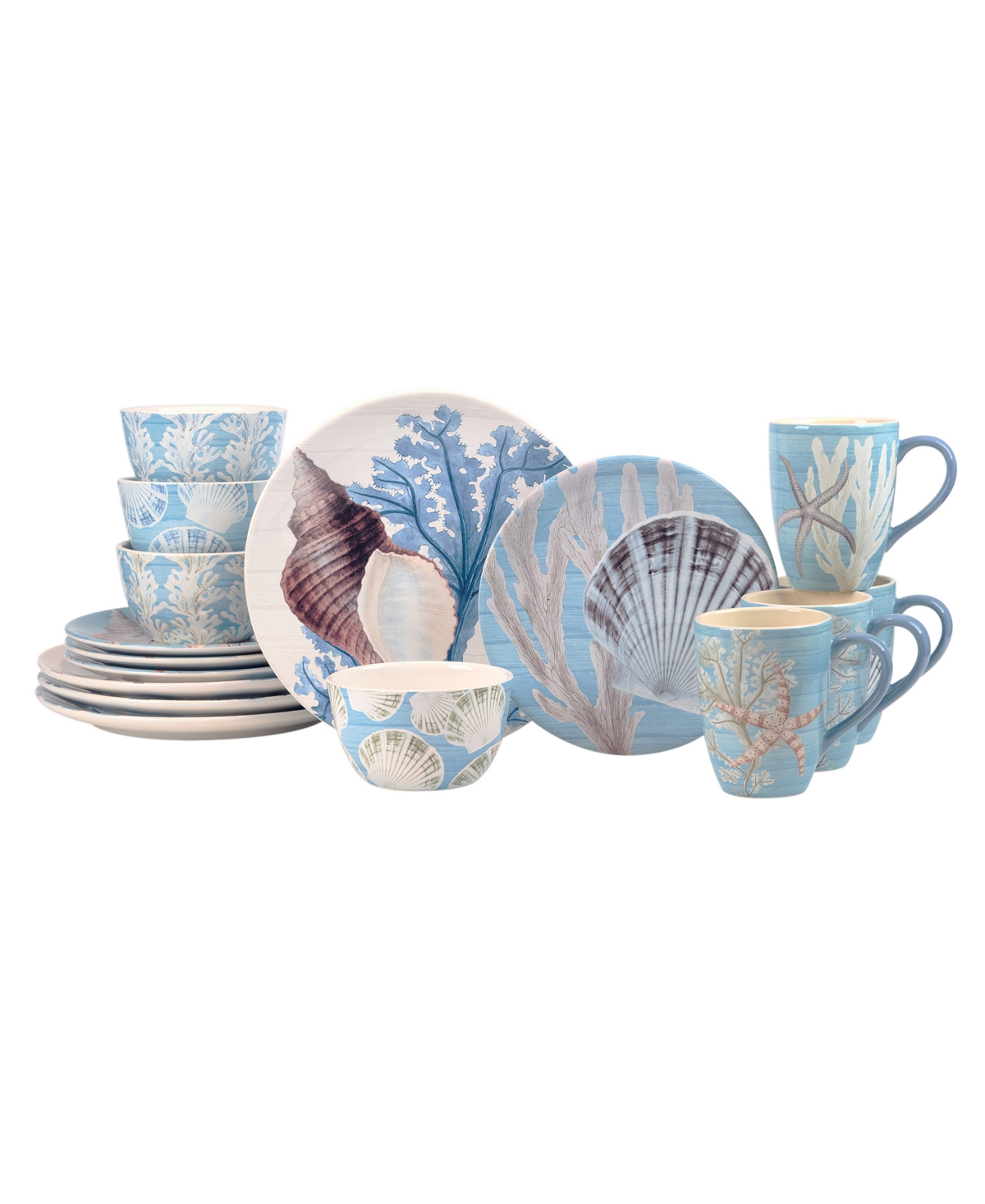 Certified International Beyond The Shore 16pc Dinnerware Set, Service For 4 In Miscellaneous