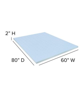 2 Inch Gel Infused Cool Touch CertiPUR-US Certified Memory Foam Topper - Queen