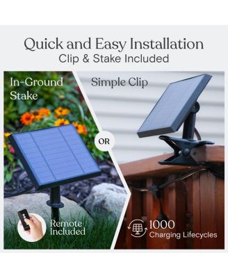 15 Outdoor Solar 48 ft. Ambience Pro LED String Lights with Remote Control