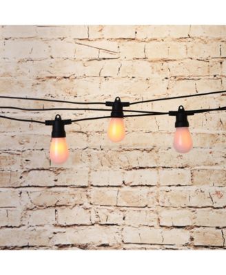 5W, 27 Ft, 2700K Solar LED Flame Bulb Halloween Holiday String Lights