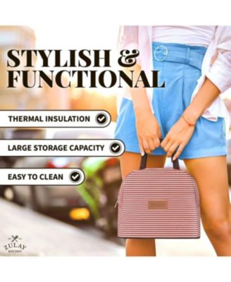 Insulated Tote Lunch Bag With Soft Padded Handles