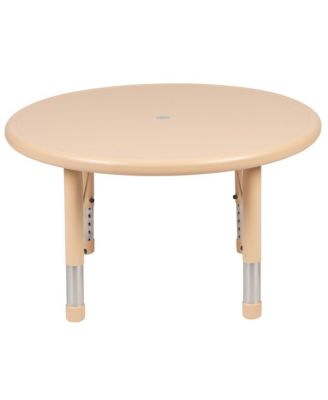33" Round Plastic Height Adjustable Activity Table