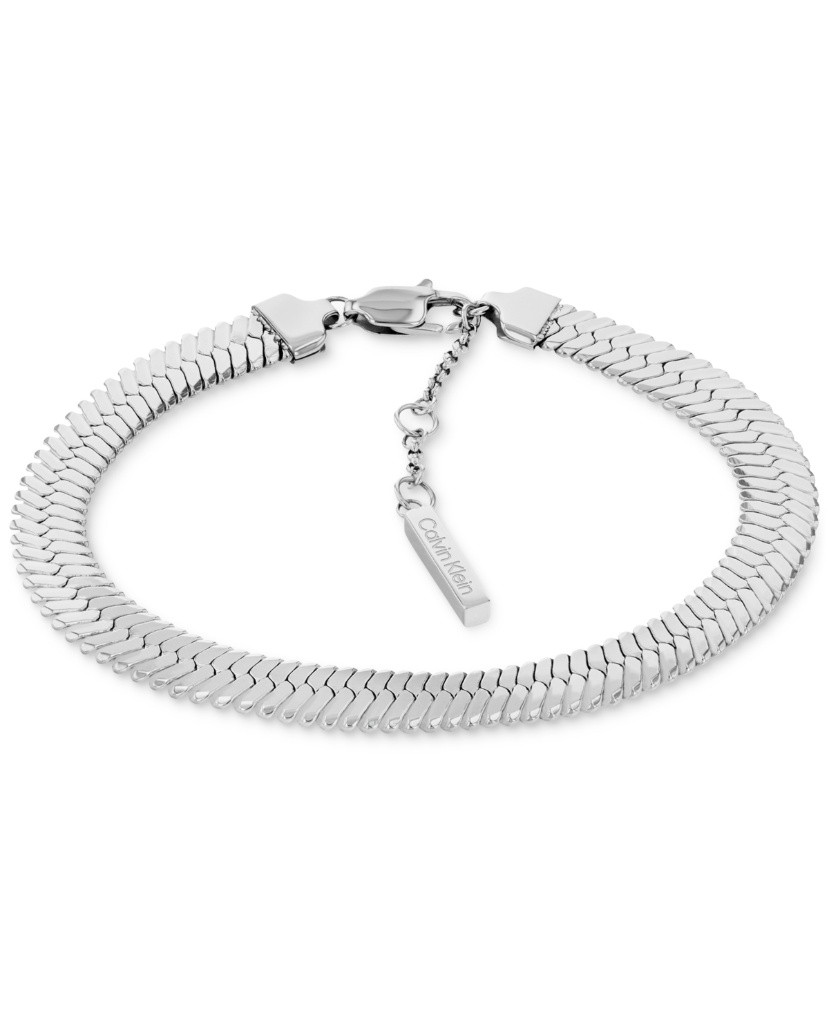 Shop Calvin Klein Stainless Steel 3-pc. Set Mixed Chain Link Bracelets In Silver