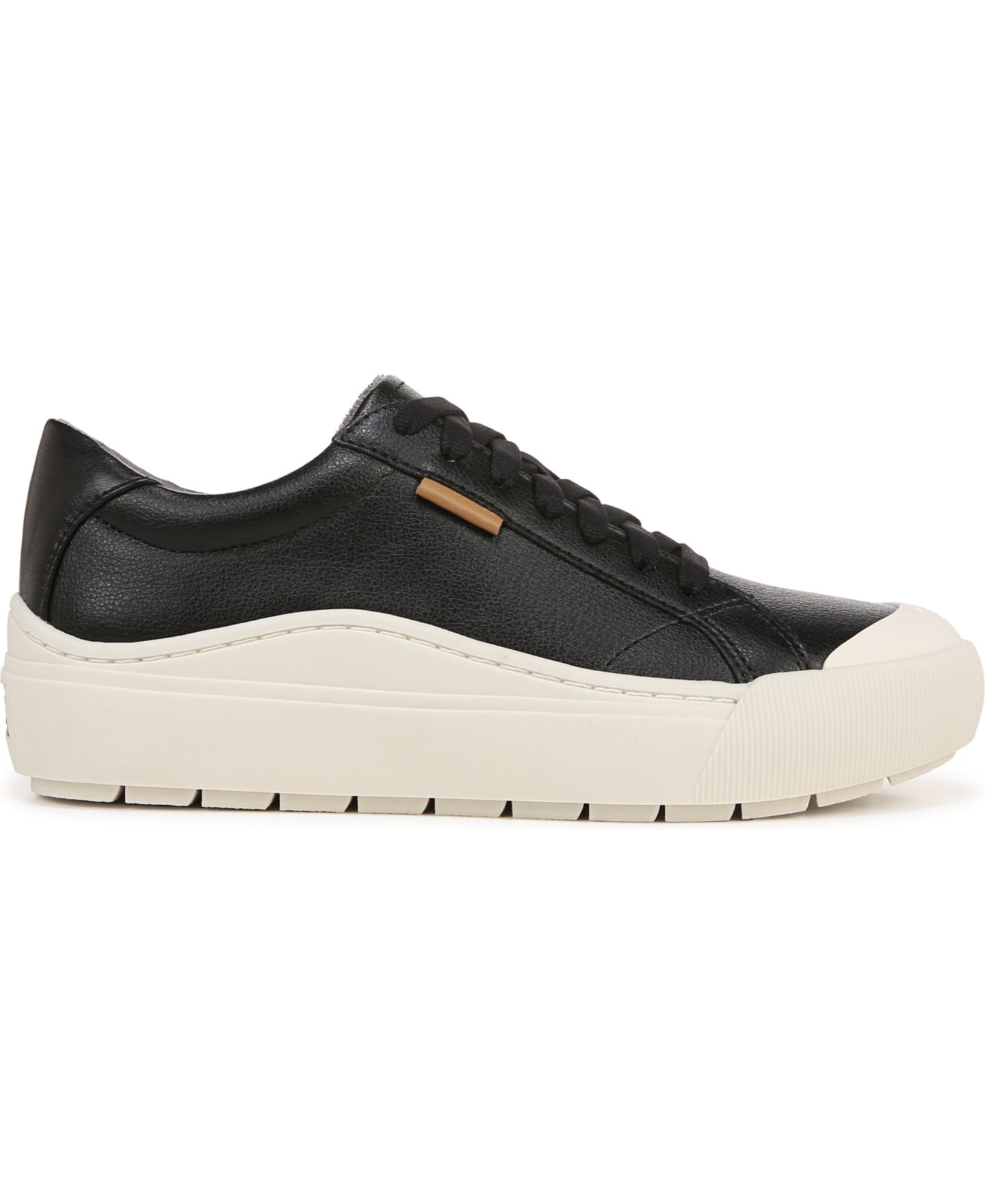 Женские кроссовки Dr. Scholl's Time Off Lace Up Platform, цвет: Чёрный / Молочный белая искусственная кожа — фото 2