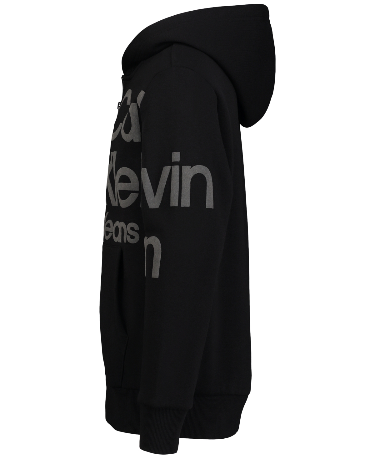 Calvin Klein Big Boys Logo Soft Fleece Full Zip Hoodie