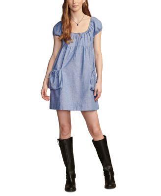 Lucky Brand - Women's Market Puff-Sleeve Shift Dress