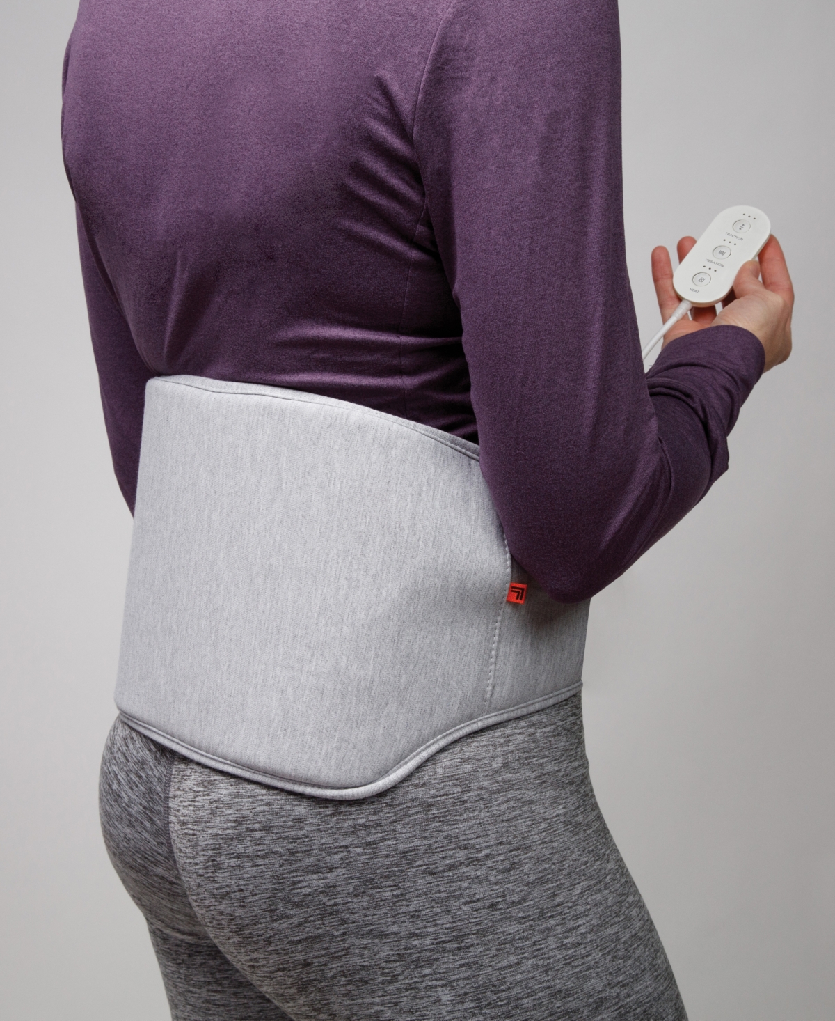 Sharper Image Calming Heat Massaging Heated Lumbar Wrap In Gray