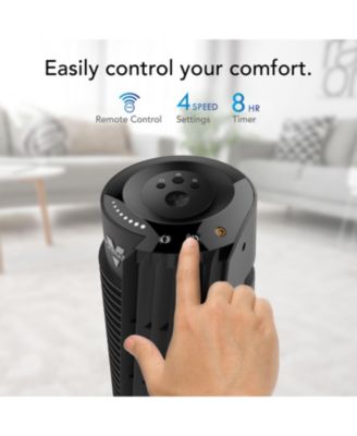 OSC84 41" Whole Room Air Circulator Tower Fan with Remote Control, Black