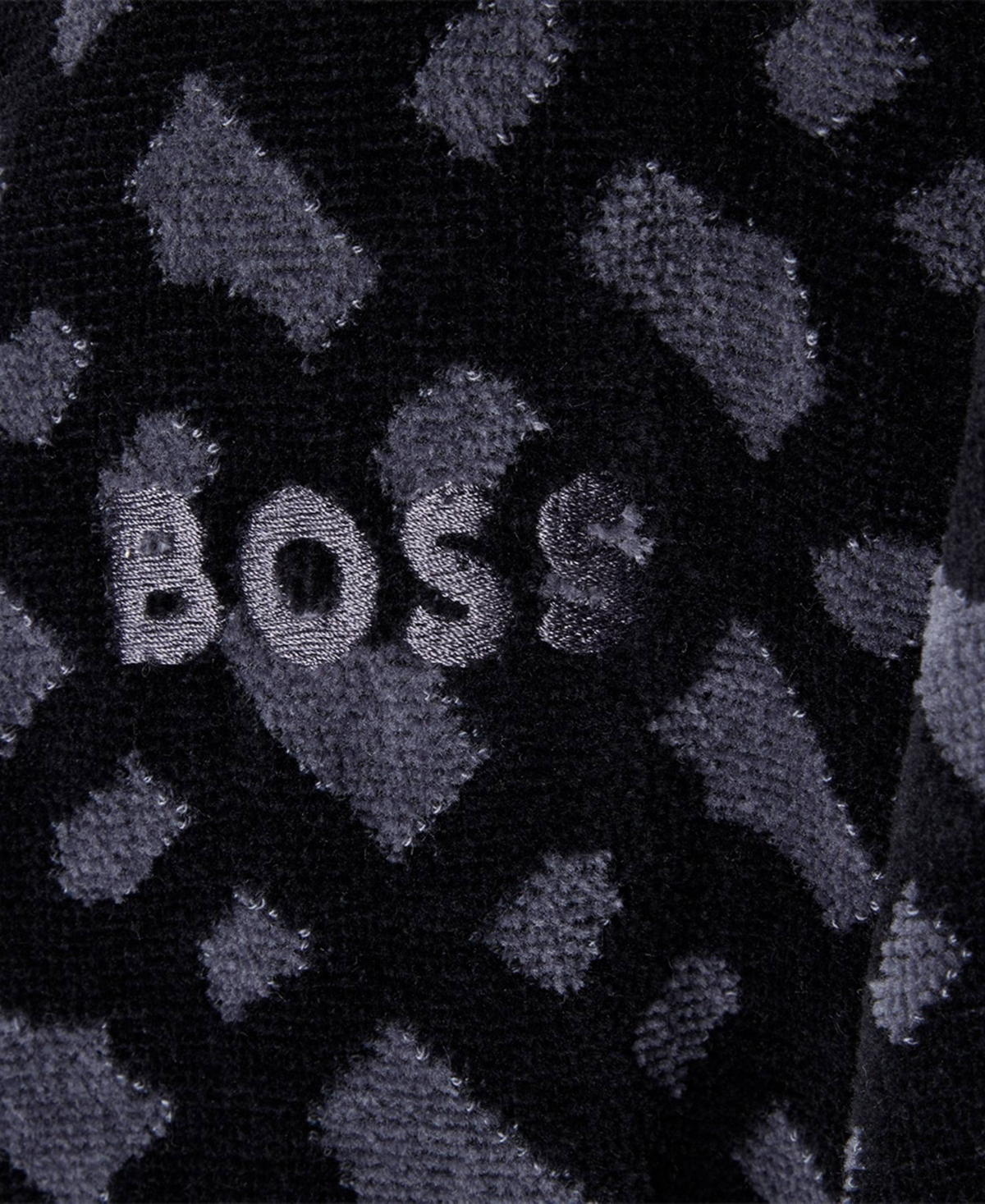 Boss Home B Monogram Velour Jacquard Men's Bathrobe