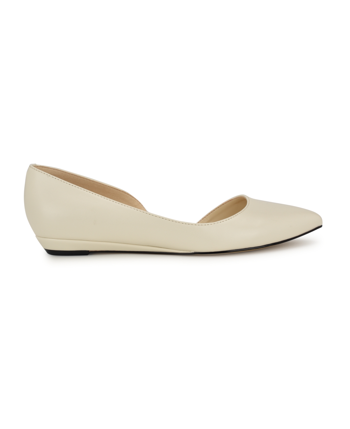 Shop Nine West Women's Saige D'orsay Pointy Toe Slip-on Flats In Black Patent
