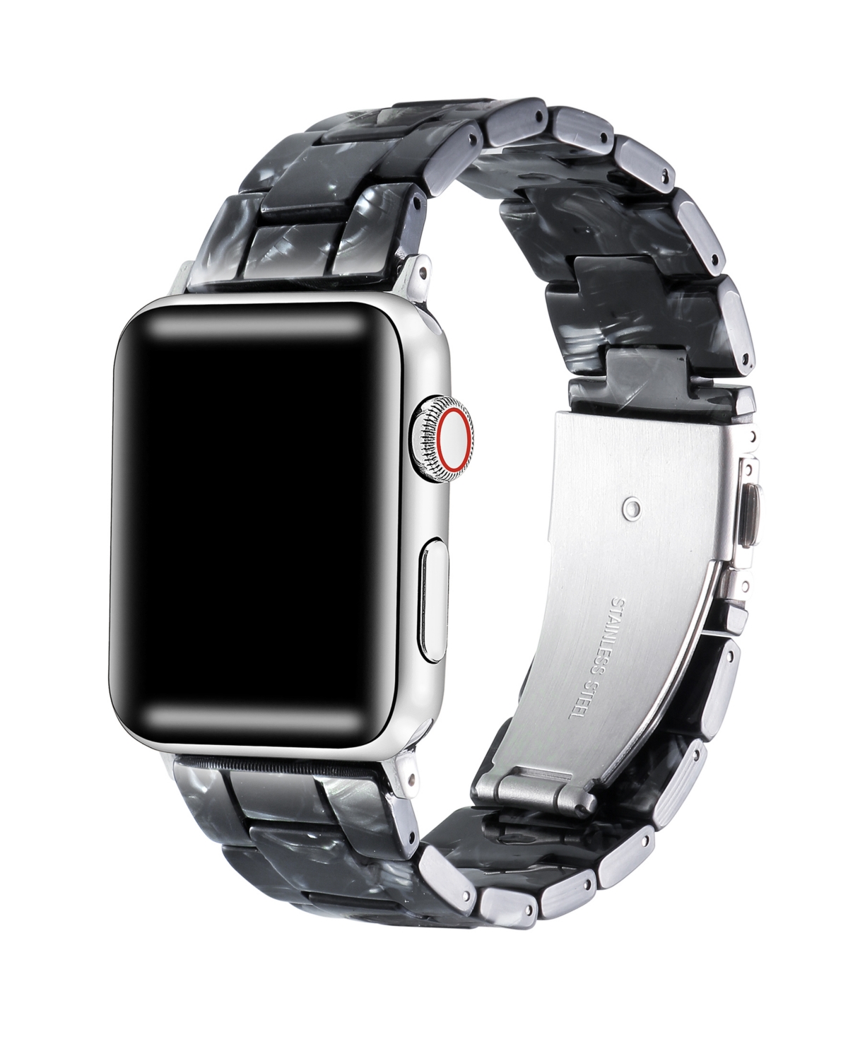 Shop Posh Tech Women's Claire Resin Band For Apple Watch Size-42mm,44mm,45mm,49mm In Black