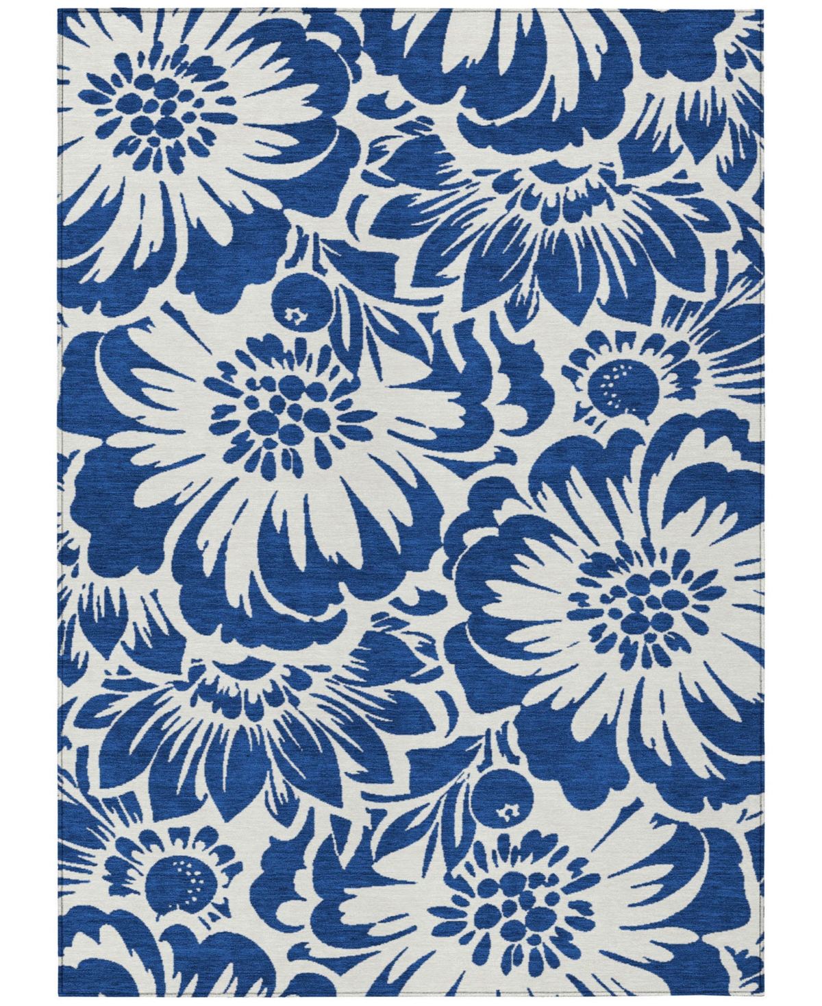 Addison Chantille Machine Washable Acn551 5'x7'6 Area Rug In Navy