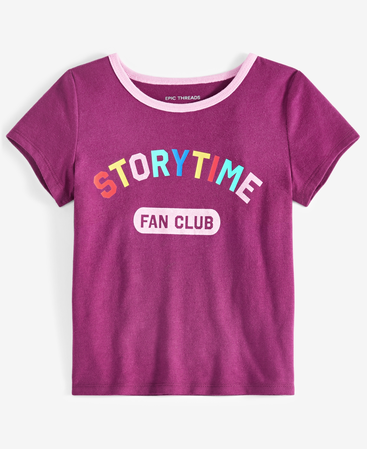 Epic Threads Toddler Girls Book Club Graphic T-Shirt, Created for Macy's