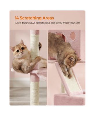 Cat Tree, Cat Tower, Condo with Hammock, Basket, Scratching Posts