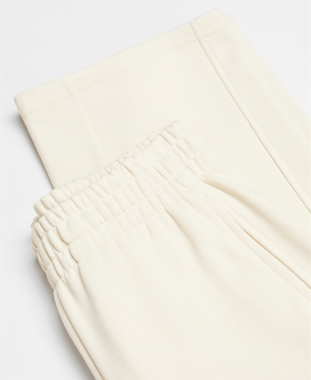 Shop Mango Women's Cotton Jogger-style Trousers In Light Beige