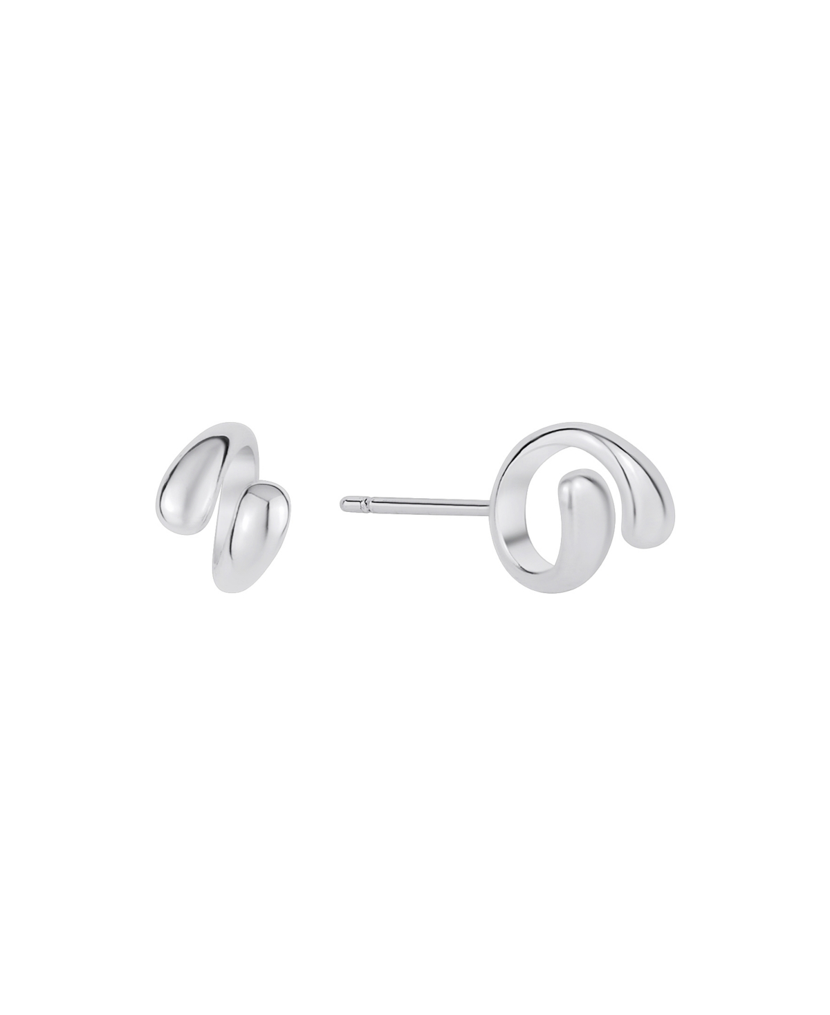 Silver Plated Ear bud Holder Earring - Silver