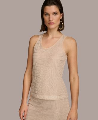Donna Karan New York - Women's Sequin Mesh Tank Top