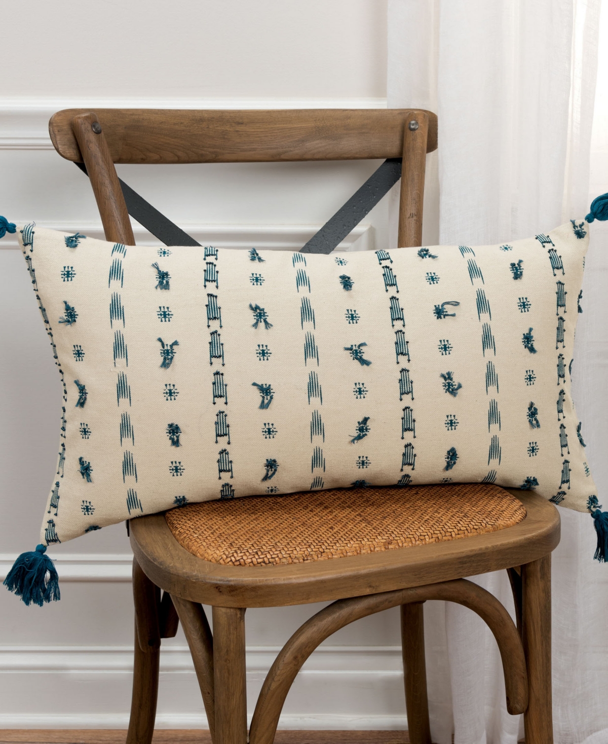 Rizzy Home Geometric Polyester Filled Decorative Pillow,