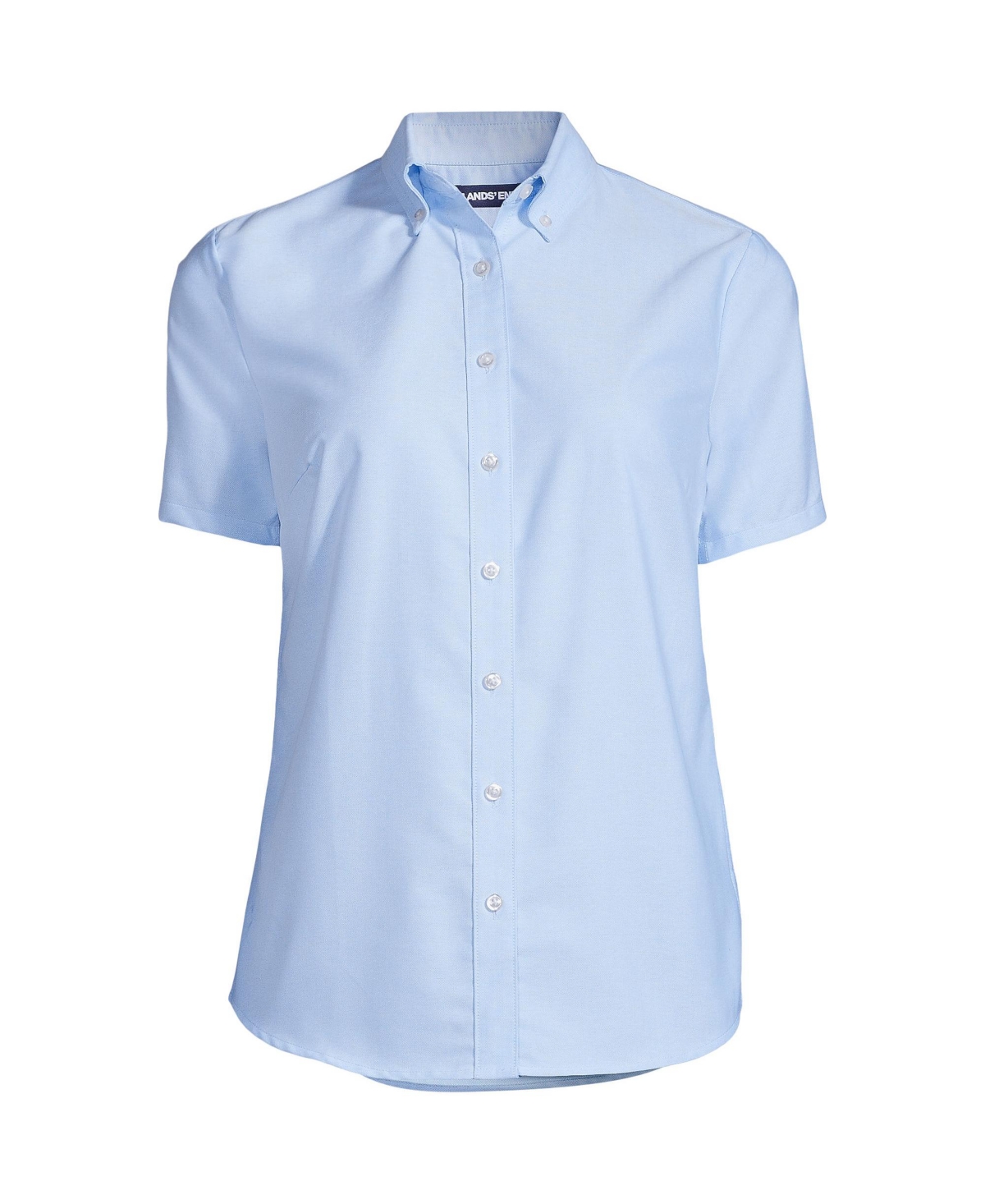 Women's School Uniform Short Sleeve Oxford Dress Shirt - French blue