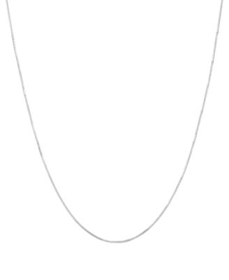 Macy's - Delicate Box Chain 20" Strand Necklace in 14k White Gold