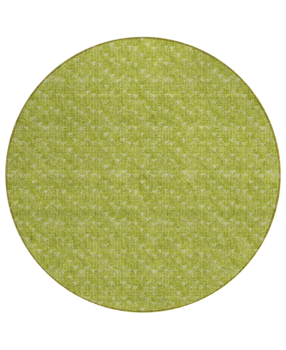 Addison Chantille Machine Washable Acn514 8'x8' Round Area Rug In Lime