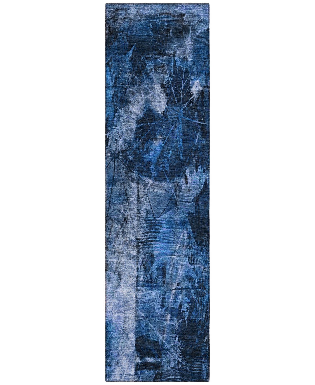 Addison Chantille Machine Washable Acn560 2'3x7'6 Runner Area Rug In Navy