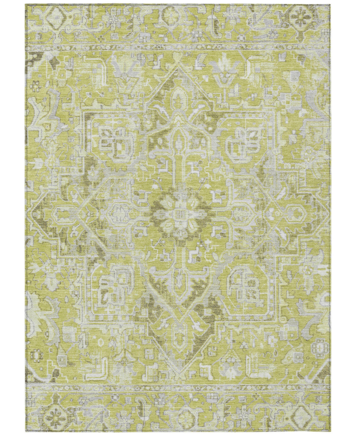 Shop Addison Chantille Machine Washable Acn570 5'x7'6 Area Rug In Lime
