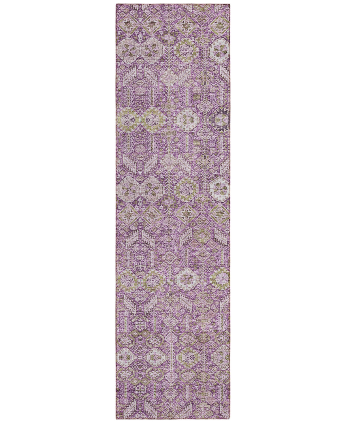 Addison Chantille Machine Washable Acn574 2'3x7'6 Runner Area Rug In Lavender