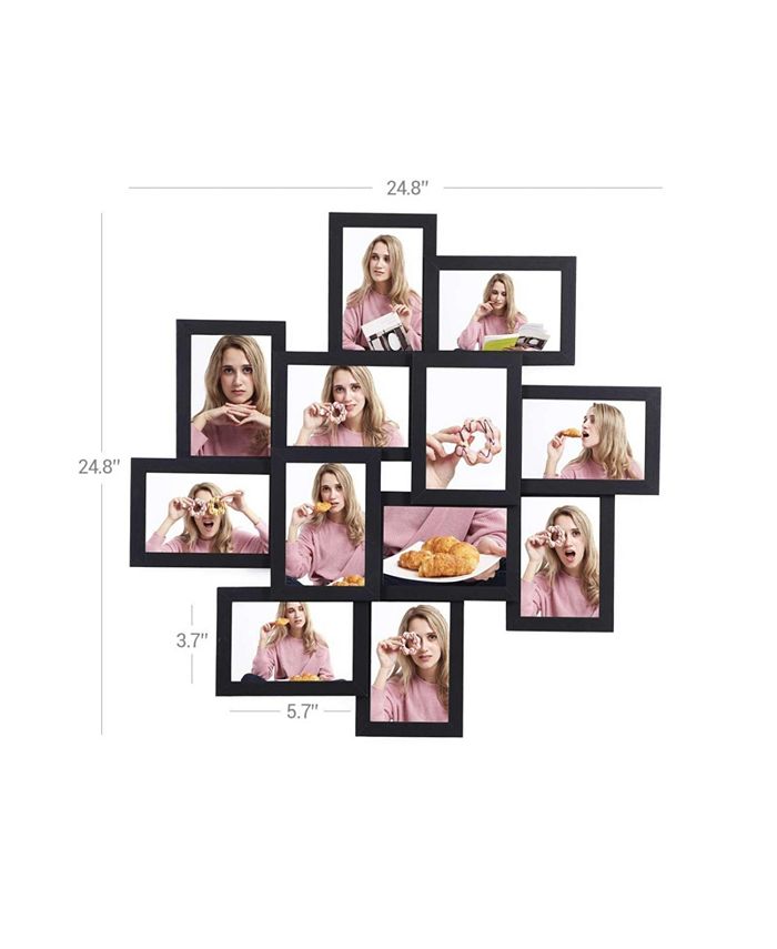 Slickblue Collage Picture Frames For 12 Photos In 4 X 6 Inches, Wall ...
