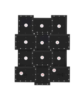 12-Opening Photo Collage Frame with Glass Cover for Multiple Picture Display