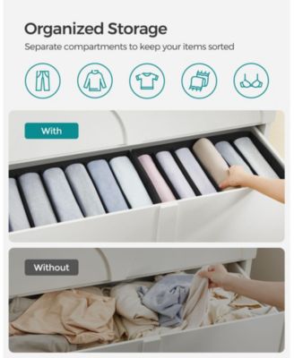 6-Grid Wardrobe Clothes Organizer for Neat and Space-Saving Storage