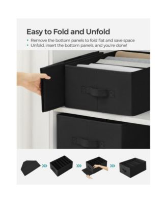 6-Grid Wardrobe Clothes Organizer for Neat and Space-Saving Storage