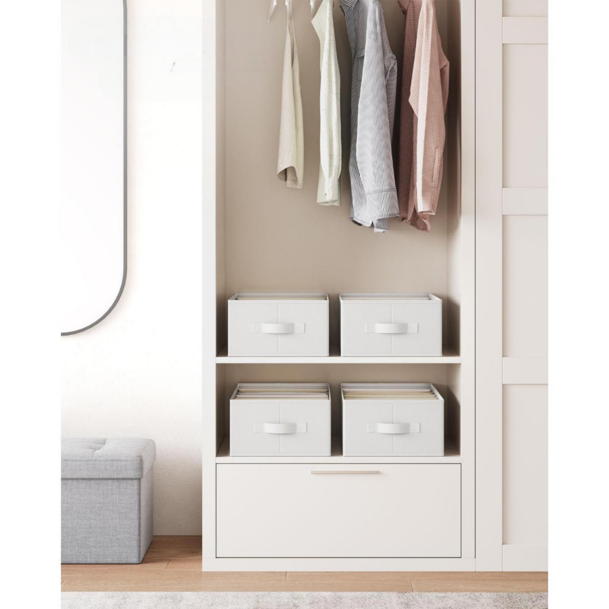 Slickblue 6-Grid Wardrobe Clothes Organizer for Neat and Space-Saving Storage