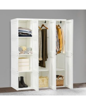 Foldable Closet Clothes Organizer with 12 Cubby Storage