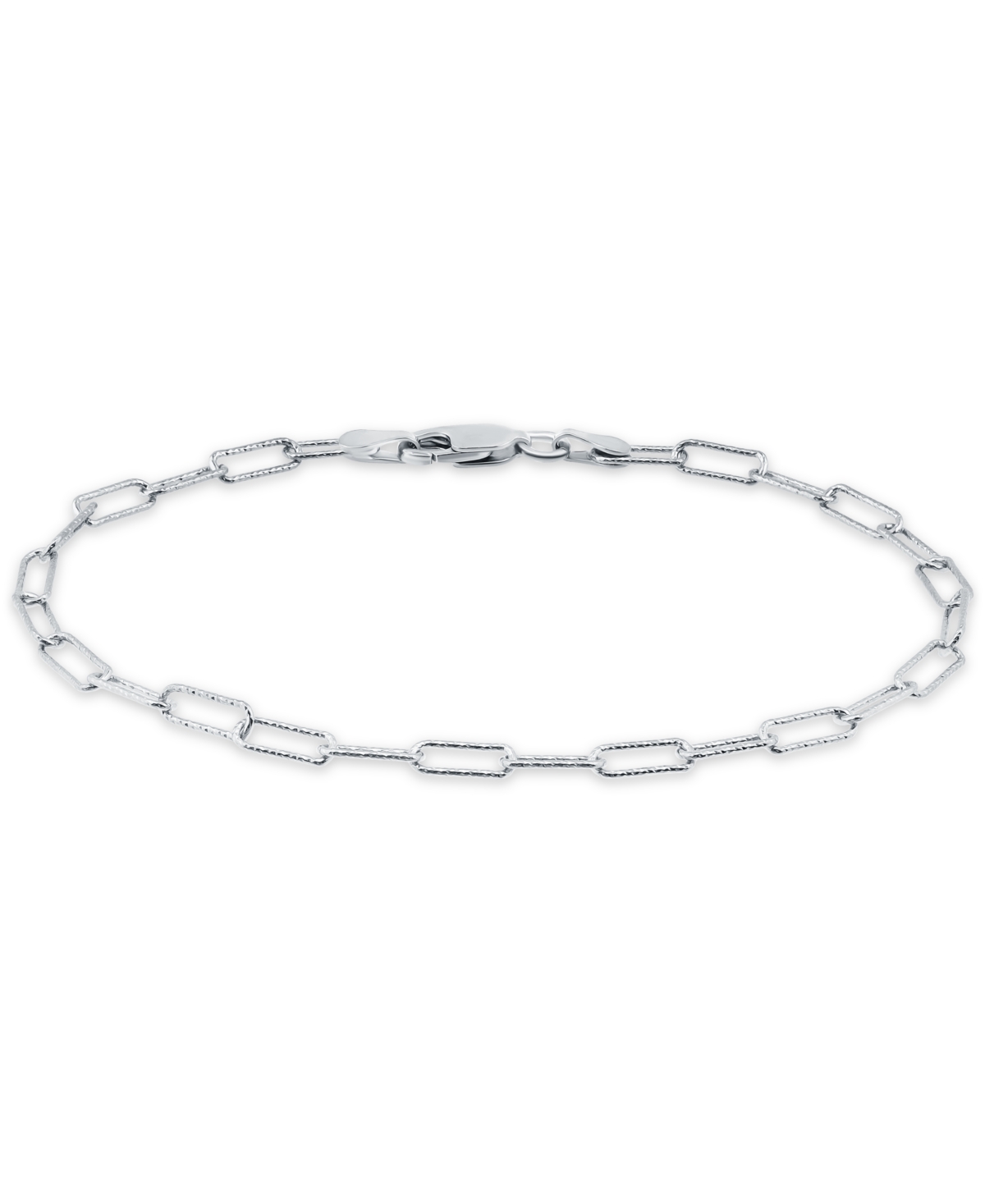 Giani Bernini Diamond-Cut Paperclip Chain Link Bracelet (7-1/4