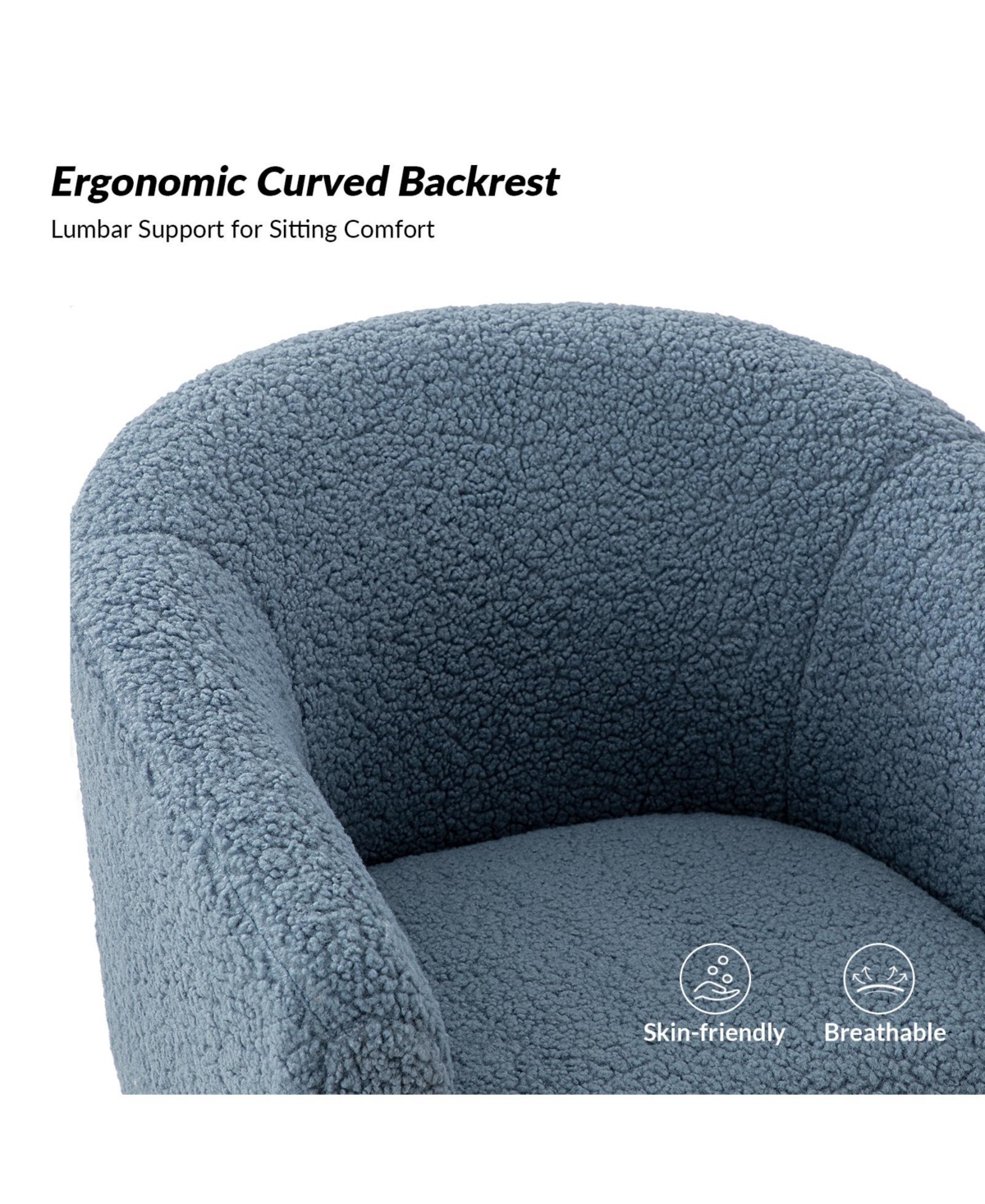 Hulala Home Rovigo Contemporary Barrel Chair with Metal Legs