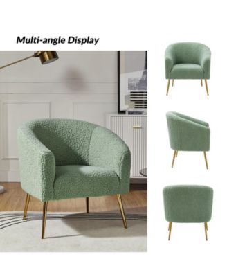 Connor Contemporary Polyester Accent Chair with Metal Legs