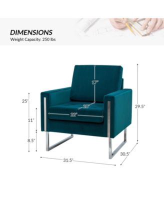 Elastus Modern Club Chair with Metal Legs