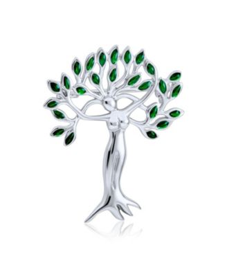 thumbnail interactive-video image 1 of Tree Of Life Brooch - .925 Sterling Silver Nature Goddess Mother Earth Jewelry Pin 1 of 9